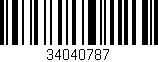 Código de barras (EAN, GTIN, SKU, ISBN): '34040787'