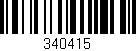 Código de barras (EAN, GTIN, SKU, ISBN): '340415'