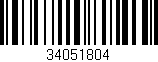 Código de barras (EAN, GTIN, SKU, ISBN): '34051804'