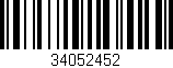 Código de barras (EAN, GTIN, SKU, ISBN): '34052452'