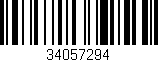 Código de barras (EAN, GTIN, SKU, ISBN): '34057294'