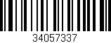 Código de barras (EAN, GTIN, SKU, ISBN): '34057337'