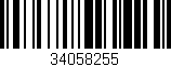 Código de barras (EAN, GTIN, SKU, ISBN): '34058255'