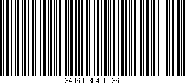 Código de barras (EAN, GTIN, SKU, ISBN): '34069_304_0_36'