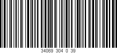 Código de barras (EAN, GTIN, SKU, ISBN): '34069_304_0_39'