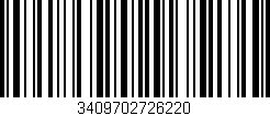 Código de barras (EAN, GTIN, SKU, ISBN): '3409702726220'