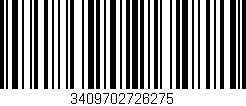 Código de barras (EAN, GTIN, SKU, ISBN): '3409702726275'