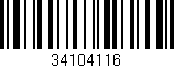 Código de barras (EAN, GTIN, SKU, ISBN): '34104116'