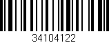 Código de barras (EAN, GTIN, SKU, ISBN): '34104122'
