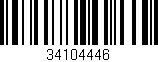 Código de barras (EAN, GTIN, SKU, ISBN): '34104446'