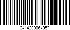 Código de barras (EAN, GTIN, SKU, ISBN): '3414200064057'