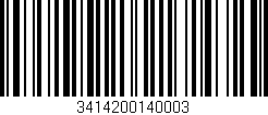Código de barras (EAN, GTIN, SKU, ISBN): '3414200140003'