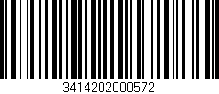 Código de barras (EAN, GTIN, SKU, ISBN): '3414202000572'