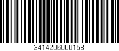 Código de barras (EAN, GTIN, SKU, ISBN): '3414206000158'
