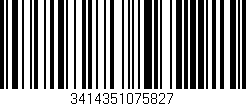 Código de barras (EAN, GTIN, SKU, ISBN): '3414351075827'