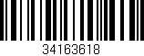 Código de barras (EAN, GTIN, SKU, ISBN): '34163618'