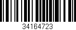 Código de barras (EAN, GTIN, SKU, ISBN): '34164723'