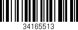 Código de barras (EAN, GTIN, SKU, ISBN): '34165513'