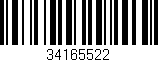 Código de barras (EAN, GTIN, SKU, ISBN): '34165522'
