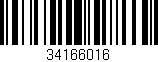 Código de barras (EAN, GTIN, SKU, ISBN): '34166016'