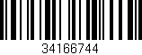 Código de barras (EAN, GTIN, SKU, ISBN): '34166744'