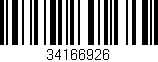 Código de barras (EAN, GTIN, SKU, ISBN): '34166926'