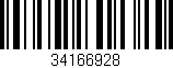 Código de barras (EAN, GTIN, SKU, ISBN): '34166928'