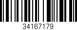 Código de barras (EAN, GTIN, SKU, ISBN): '34167179'