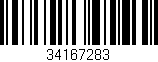 Código de barras (EAN, GTIN, SKU, ISBN): '34167283'