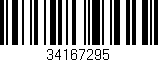 Código de barras (EAN, GTIN, SKU, ISBN): '34167295'