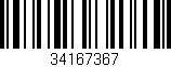 Código de barras (EAN, GTIN, SKU, ISBN): '34167367'