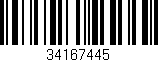 Código de barras (EAN, GTIN, SKU, ISBN): '34167445'