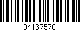 Código de barras (EAN, GTIN, SKU, ISBN): '34167570'