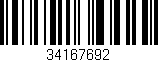 Código de barras (EAN, GTIN, SKU, ISBN): '34167692'