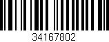 Código de barras (EAN, GTIN, SKU, ISBN): '34167802'
