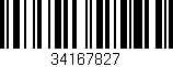 Código de barras (EAN, GTIN, SKU, ISBN): '34167827'