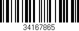 Código de barras (EAN, GTIN, SKU, ISBN): '34167865'