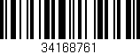 Código de barras (EAN, GTIN, SKU, ISBN): '34168761'