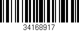 Código de barras (EAN, GTIN, SKU, ISBN): '34168917'