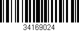 Código de barras (EAN, GTIN, SKU, ISBN): '34169024'