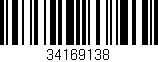 Código de barras (EAN, GTIN, SKU, ISBN): '34169138'