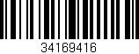 Código de barras (EAN, GTIN, SKU, ISBN): '34169416'
