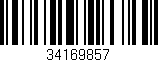 Código de barras (EAN, GTIN, SKU, ISBN): '34169857'