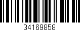 Código de barras (EAN, GTIN, SKU, ISBN): '34169858'