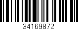 Código de barras (EAN, GTIN, SKU, ISBN): '34169872'