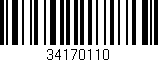 Código de barras (EAN, GTIN, SKU, ISBN): '34170110'