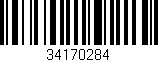 Código de barras (EAN, GTIN, SKU, ISBN): '34170284'