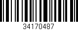 Código de barras (EAN, GTIN, SKU, ISBN): '34170487'