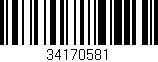 Código de barras (EAN, GTIN, SKU, ISBN): '34170581'