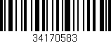 Código de barras (EAN, GTIN, SKU, ISBN): '34170583'